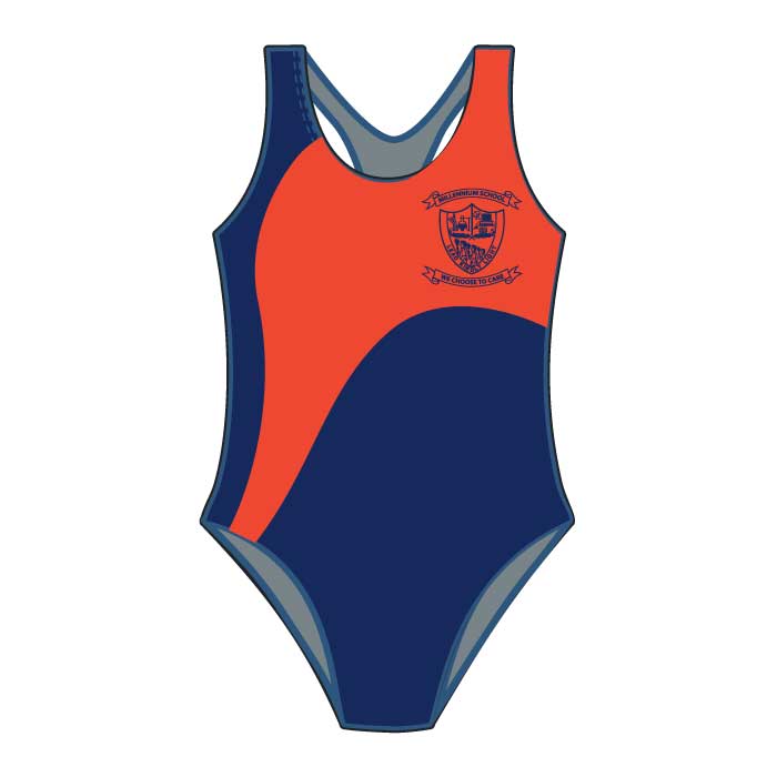 Swimsuit - Navy/Red - The Millennium School - Dubai