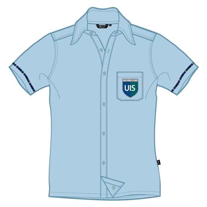 Boys Short Sleeve Shirt - Blue - Grades 7-12 - GEMS United Indian School - Abu Dhabi