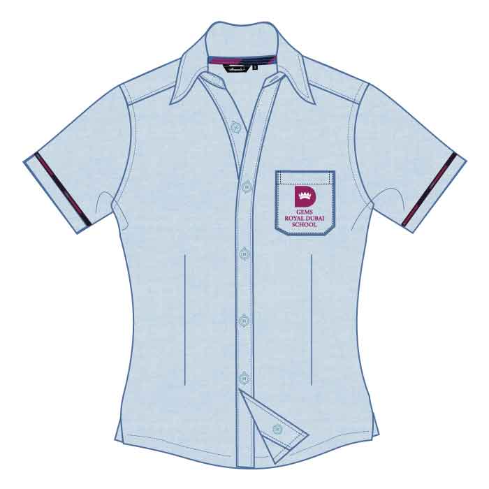 Girls SS Blouse - Blue - Grade 1-6 - GEMS Royal Dubai School