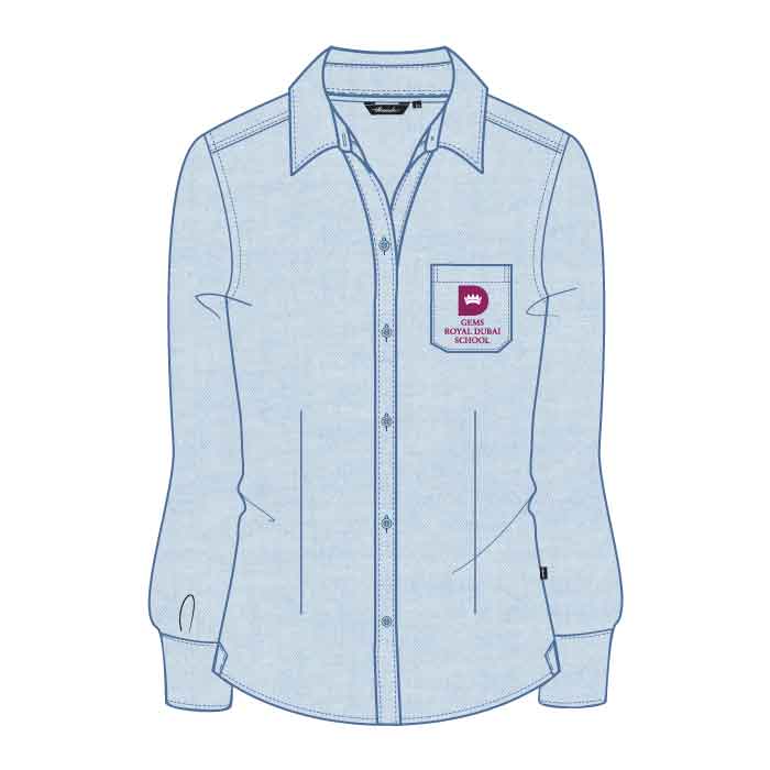 Girls FS Blouse - Blue - Grade 1-6 - GEMS Royal Dubai School