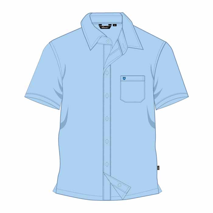 Short Sleeve Shirt - Light Blue - Grades 1-11 - GEMS Wellington Academy - Silicon Oasis