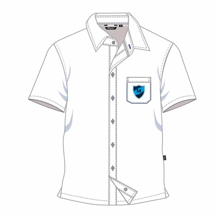 Boys Short Sleeve Shirt - White - Years 10-13 - GEMS Metropole School - Motor City