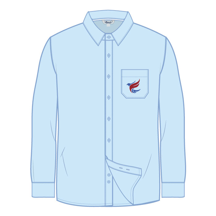 Boys Full Sleeve Shirt - Light Blue - Grades 6-12 - GEMS Al Khaleej International School