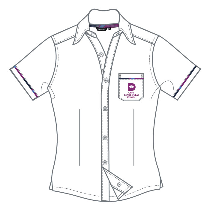 Girls SS Blouse - White - Grade 7-11 - GEMS Royal Dubai School