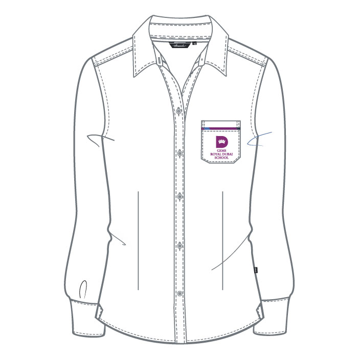 Girls FS Blouse - White - Grades 7-11 - GEMS Royal Dubai School