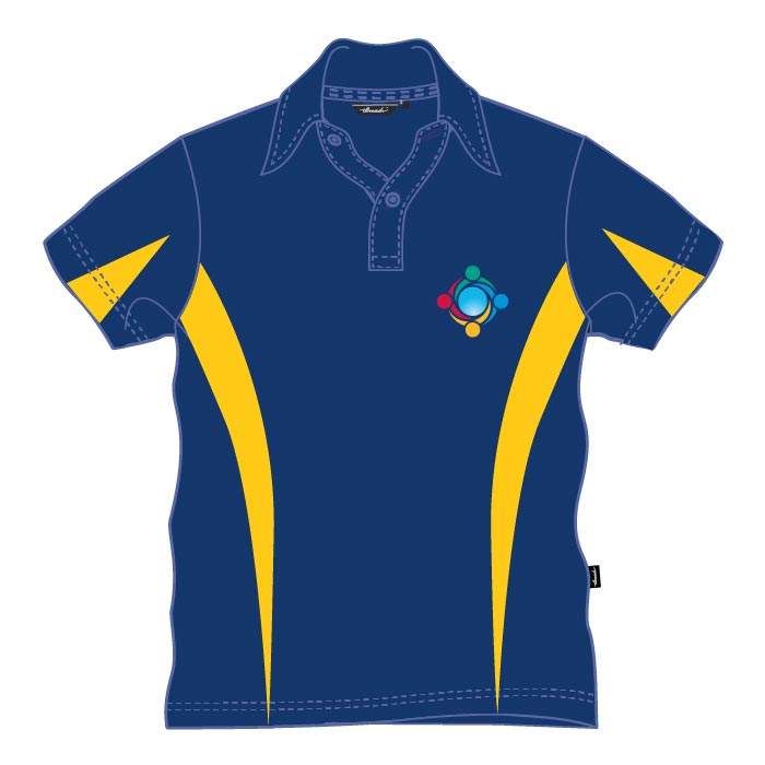 Unisex Polo Shirt Core - Navy Yellow - GEMS World Academy - Abu Dhabi