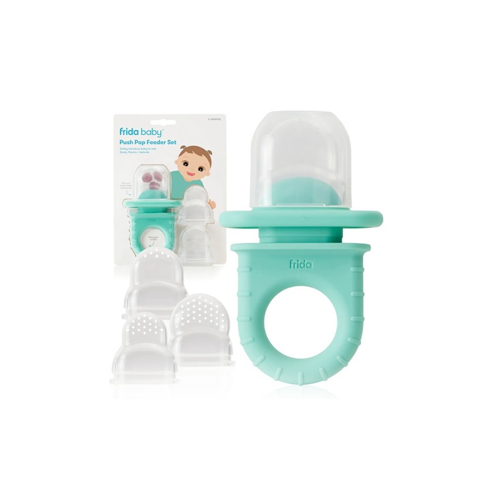 Fridababy Push Pop Baby Food Feeder - Safe Silicone & BPA-Free - 4+ Months