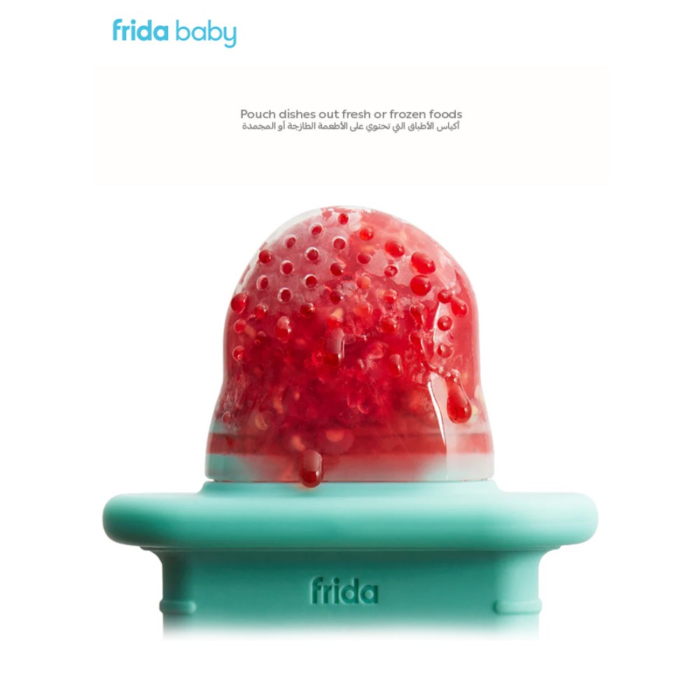 Fridababy Push Pop Baby Food Feeder - Safe Silicone & BPA-Free - 4+ Months