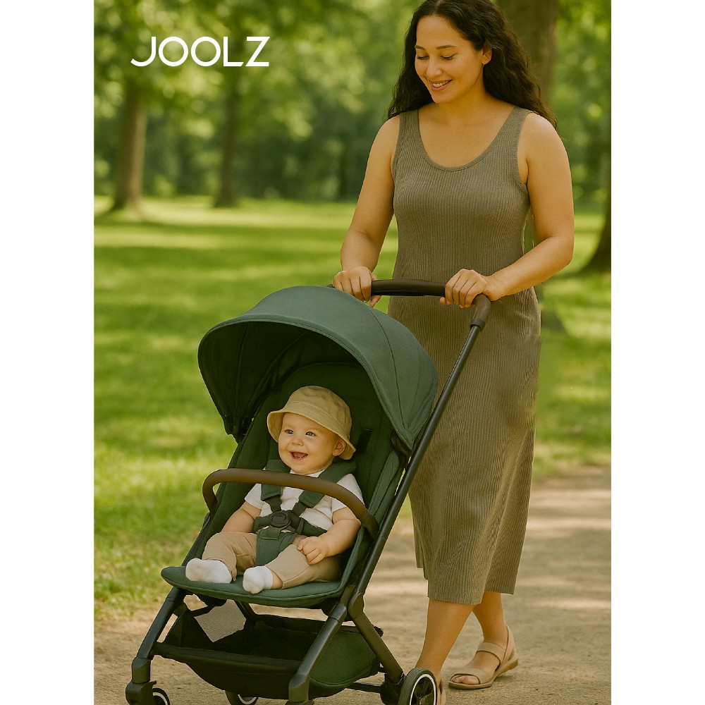 Joolz - AER+ Foldable Bumper Bar for Stroller - Black Carbon - Mid Brown Carbon