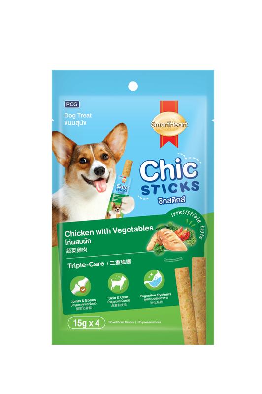 Smartheart - Dog Treat Chic Sticks Chicken With Vegetables - 4pcs
