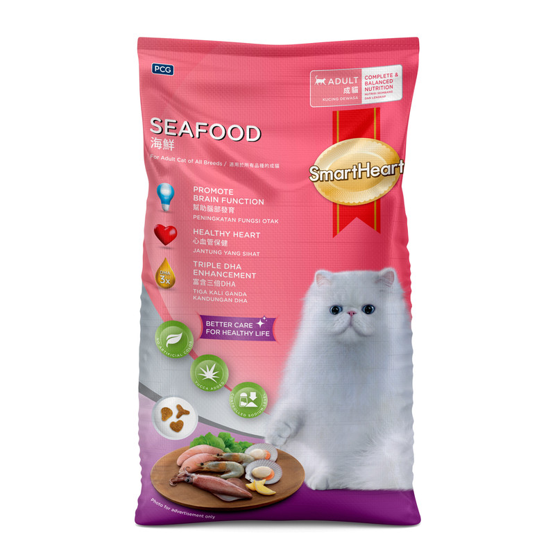 Smartheart - Adult Cat Dry Food Seafood Flavor - 7 Kg