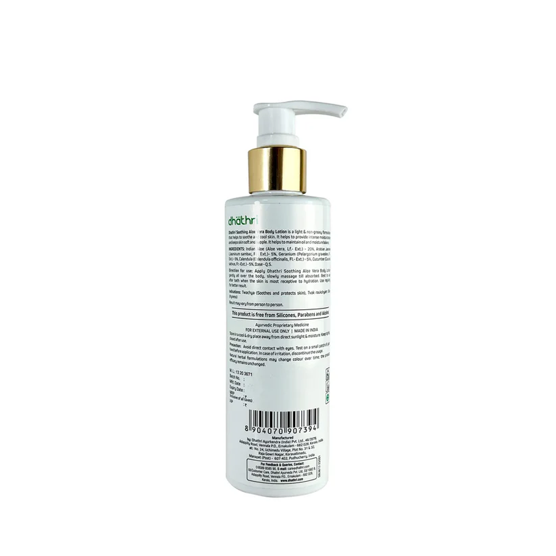 Dhathri - Soothing Aloe Vera Body Lotion - 200 ml
