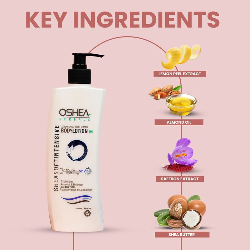 Oshea Herbals - 24Hour+ Whitening Body Lotion Spf 15 400ml