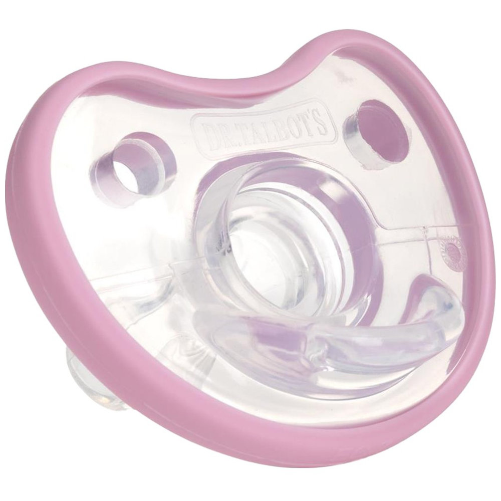 Dr. Talbot's - Flat Orthodontic Pacifiers - Aqua/Pink - Small - 2 Pc Set