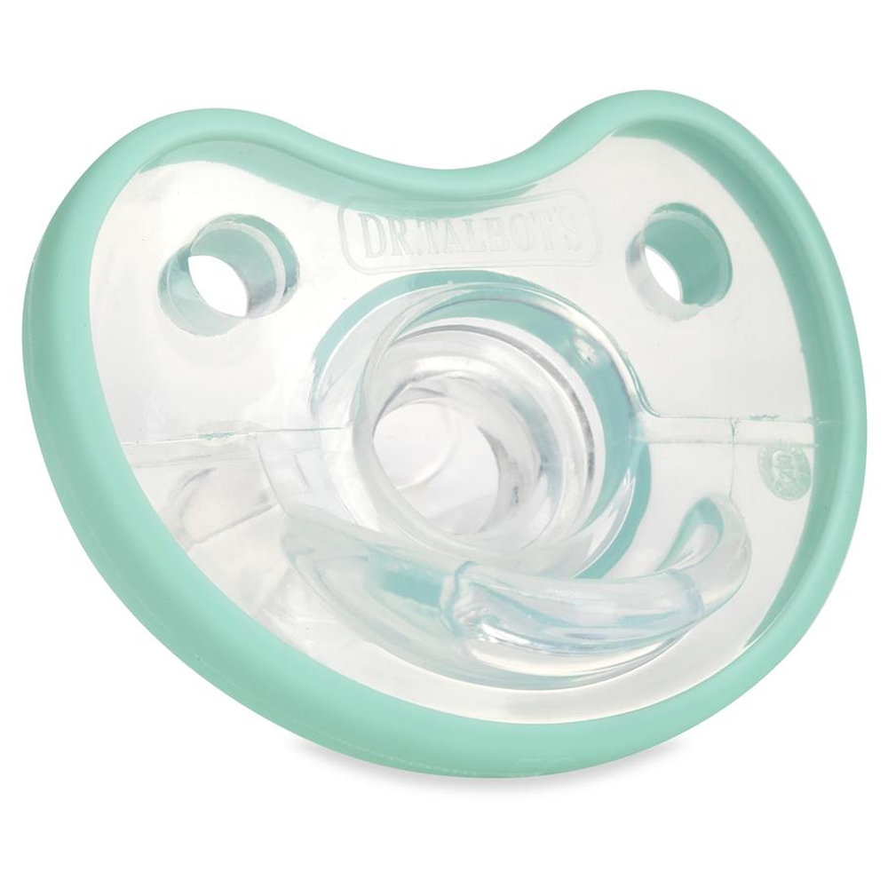 Dr. Talbot's - Flat Orthodontic Pacifiers - Aqua/Pink - Small - 2 Pc Set