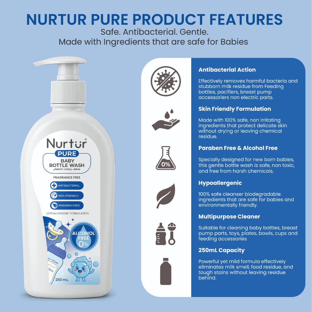 Nurtur - Pure Baby Bottle Cleanser - 250 ml