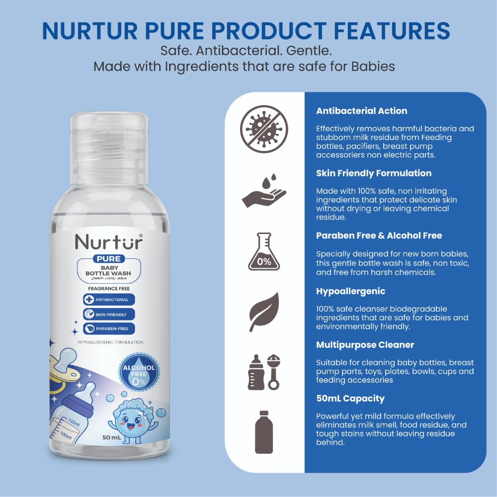 Nurtur - Pure Baby Bottle Cleanser - 50 ml
