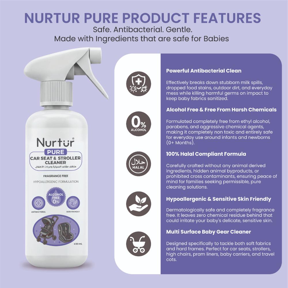 Nurtur - Pure Car Seat And Stroller Cleaner Spray - 450 ml