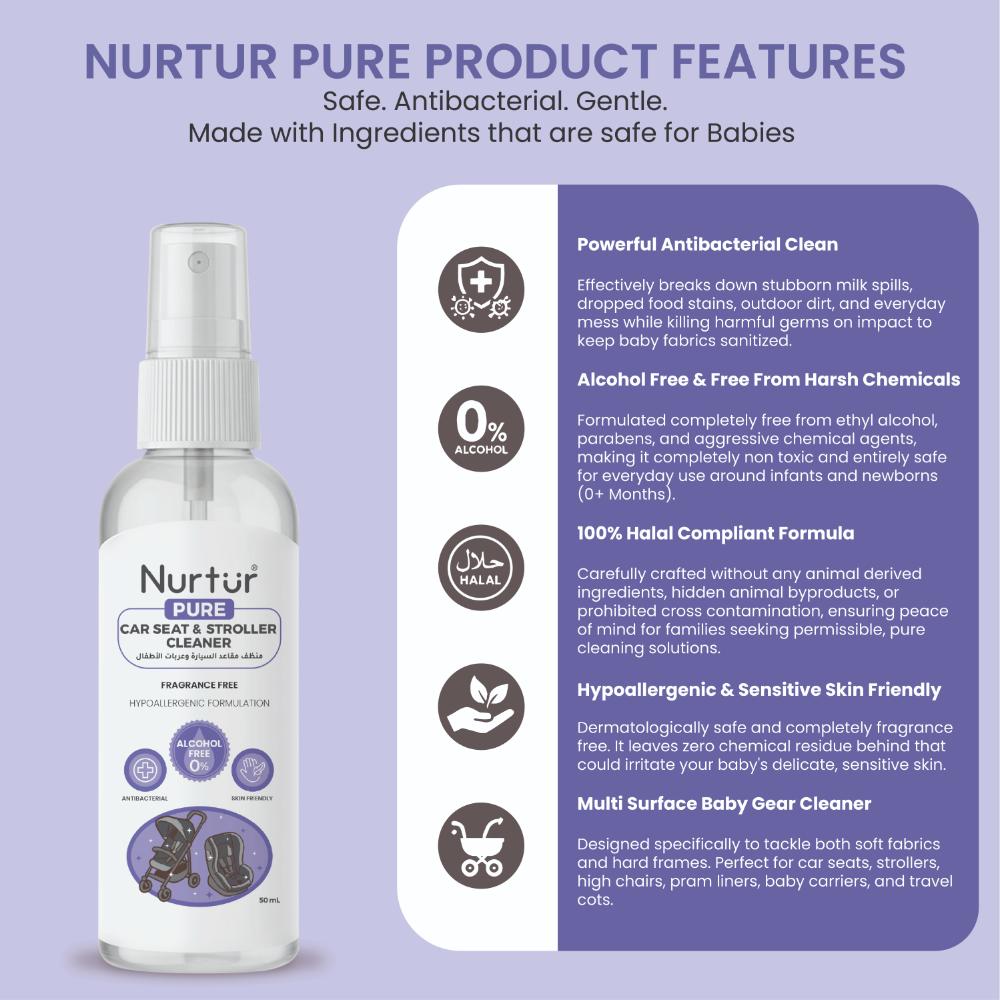 Nurtur - Pure Car Seat And Stroller Cleaner Spray - 50 ml