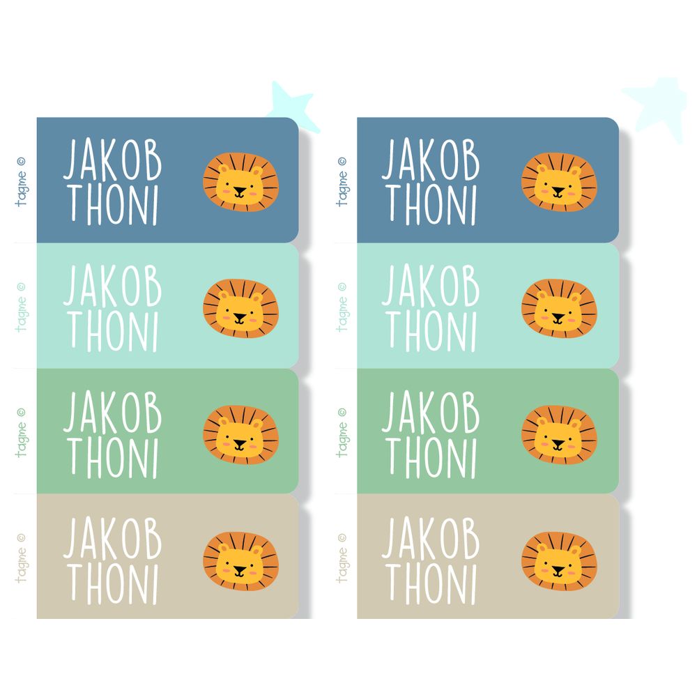 TagMe - Personalised Name Label - Natural - 48 Pcs