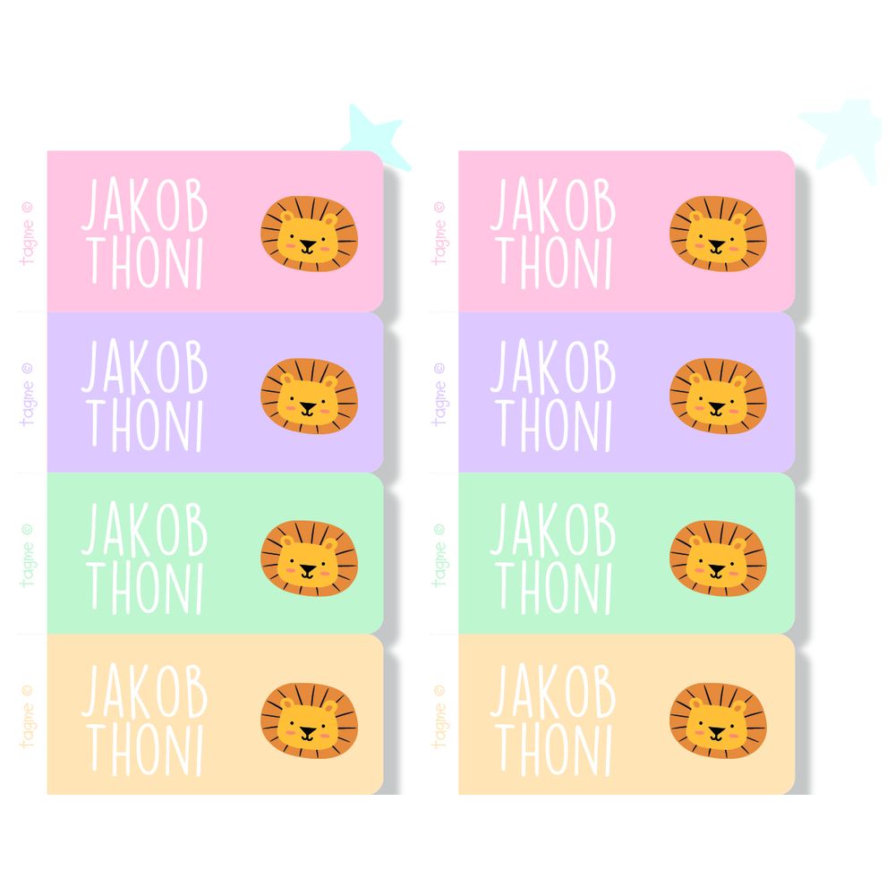 TagMe - Personalised Name Label - Unicorn - 48 Pcs