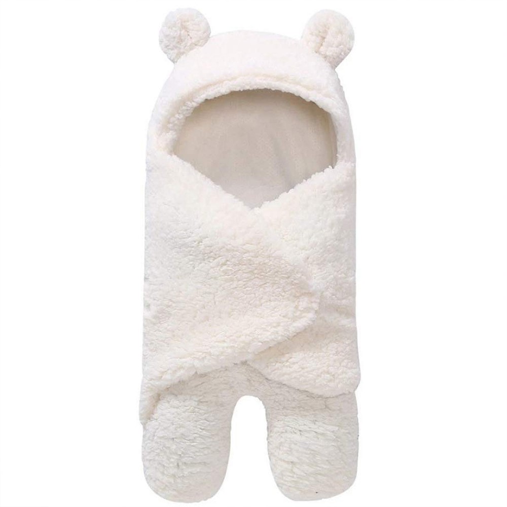 Cute 'n' Cuddle - Baby Swaddle Blanket - White