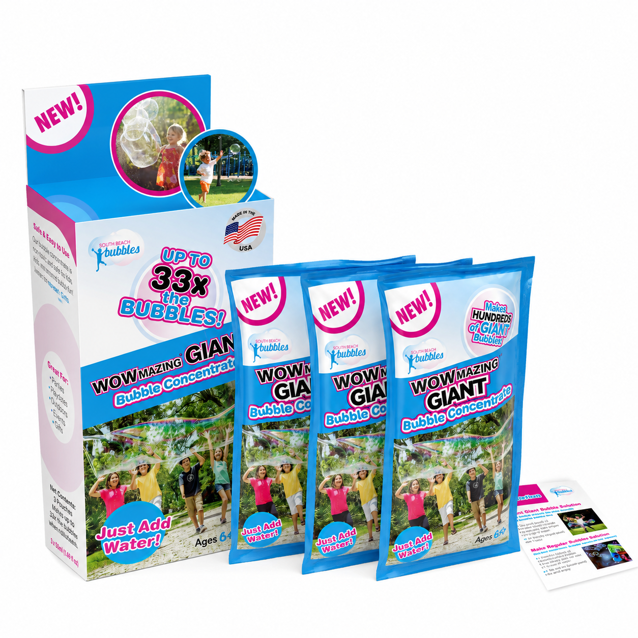 South Beach Bubble - Bubble Concentrate Refill - Pack of 3 - 50 ml