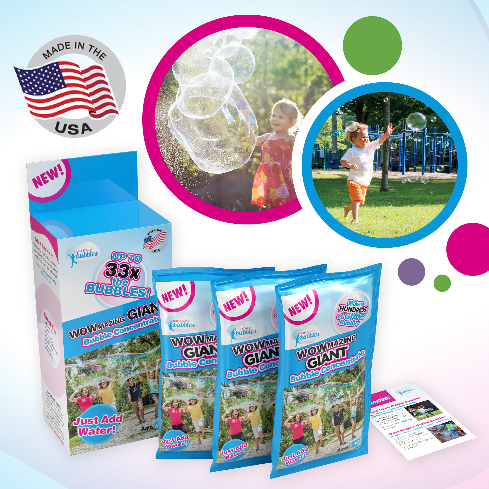 South Beach Bubble - Bubble Concentrate Refill - Pack of 3 - 50 ml