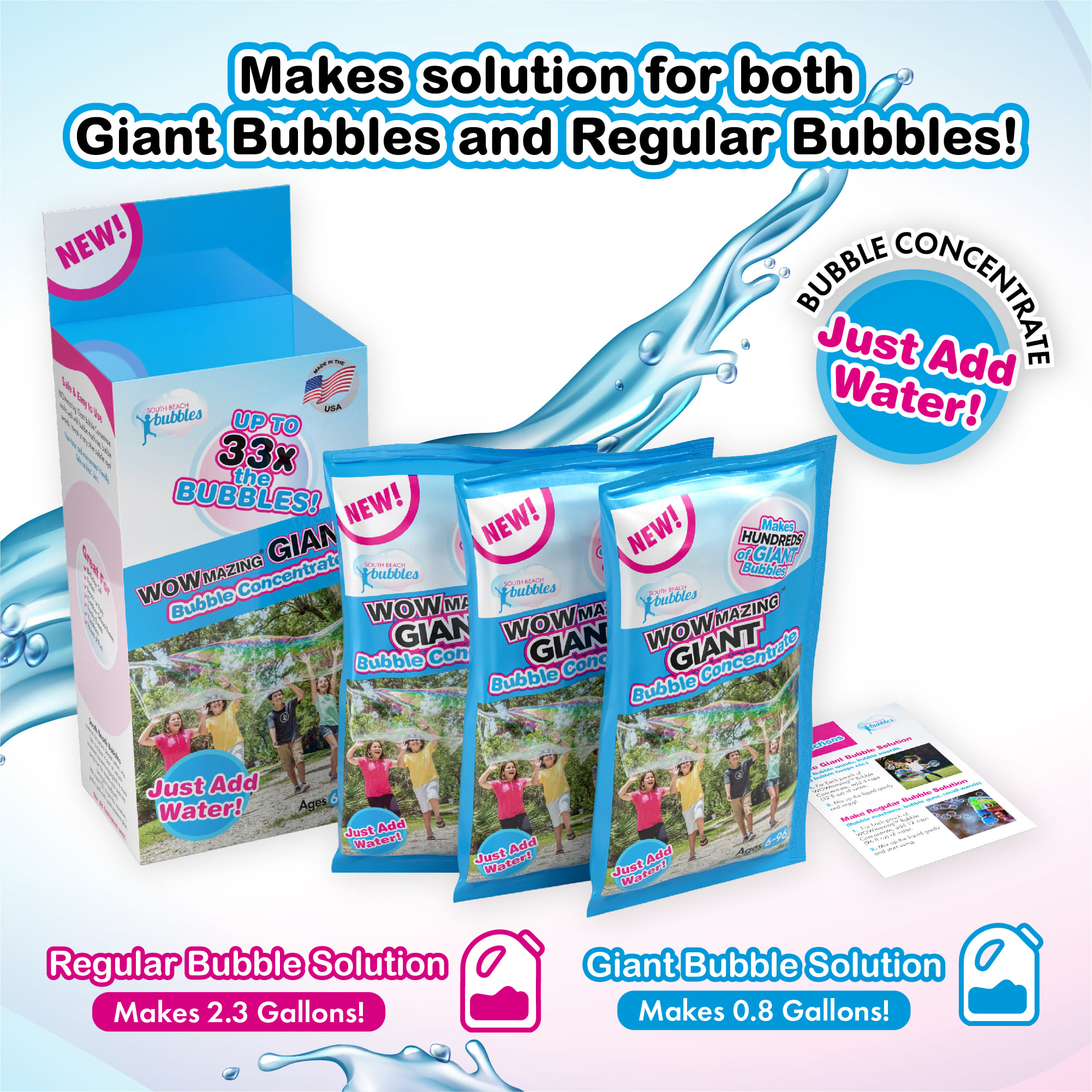 South Beach Bubble - Bubble Concentrate Refill - Pack of 3 - 50 ml
