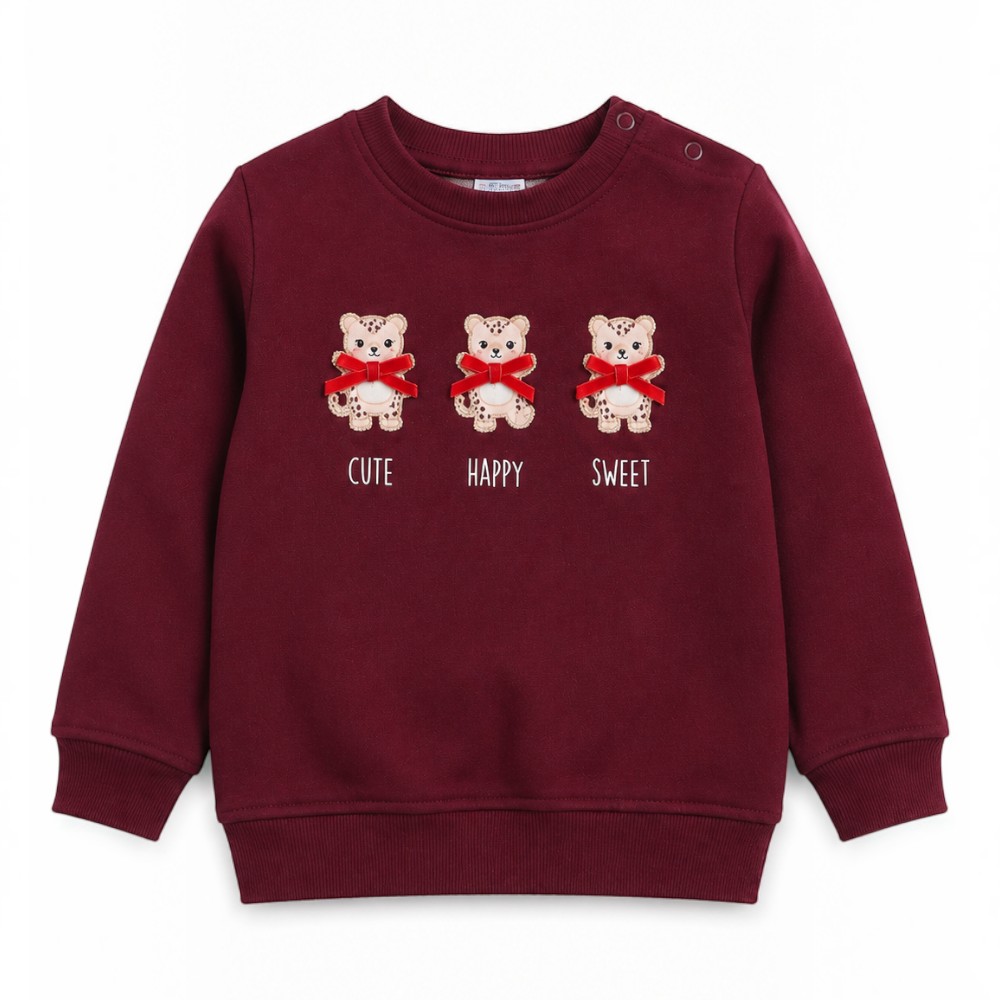 Girls 2-Piece Set – Sweatshirt with Printed Pants