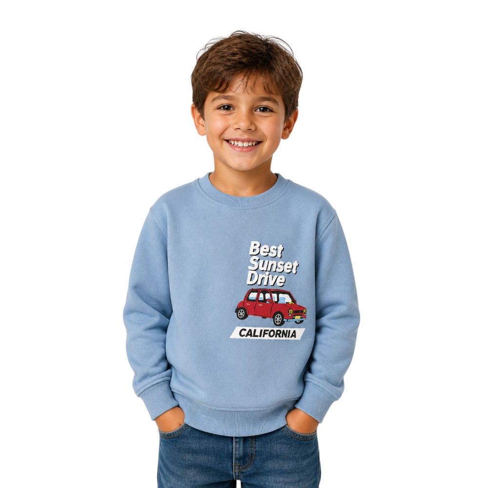 Victor and Jane - Boys' Best Sunset Drive Graphic Pullover - Blue