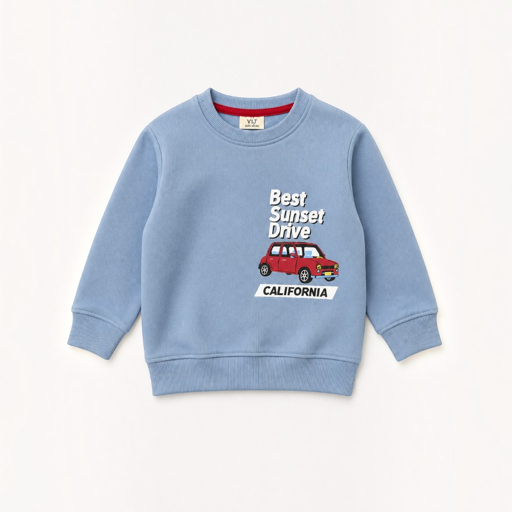 Victor and Jane - Boys' Best Sunset Drive Graphic Pullover - Blue