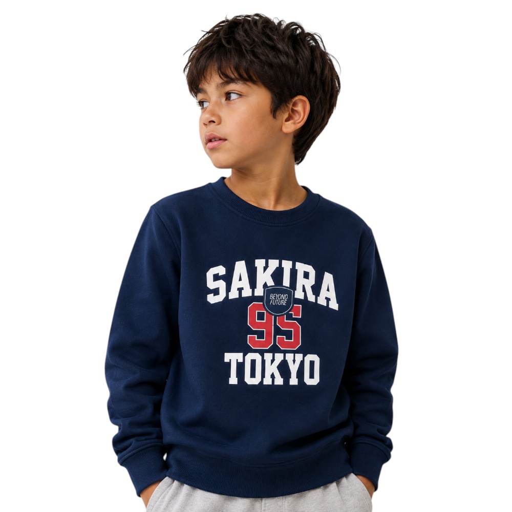 Victor and Jane - Boys' Sakira 95 Tokyo Graphic Pullover - Navy