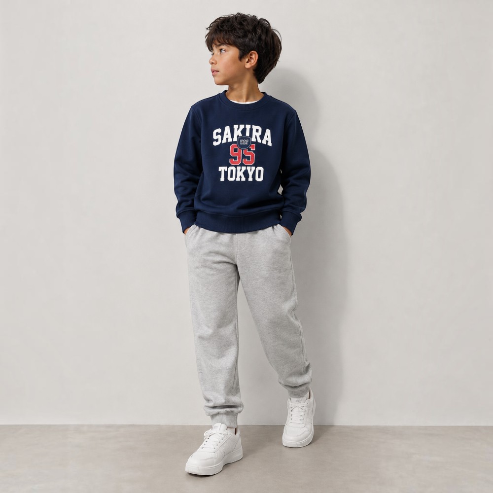 Victor and Jane - Boys' Sakira 95 Tokyo Graphic Pullover - Navy