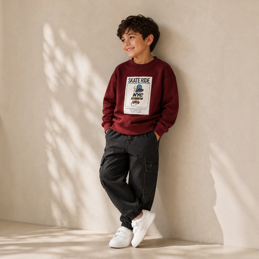 Boys’ Graphic Pullover "Skate Ride"