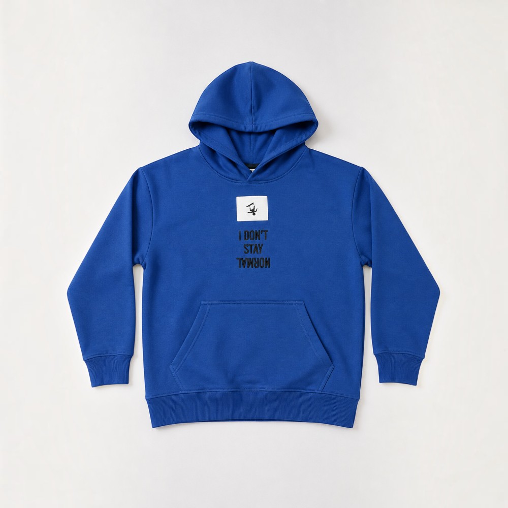Victor and Jane - Boys' I Don't Stay Normal Sweatshirt Hoodie - Blue