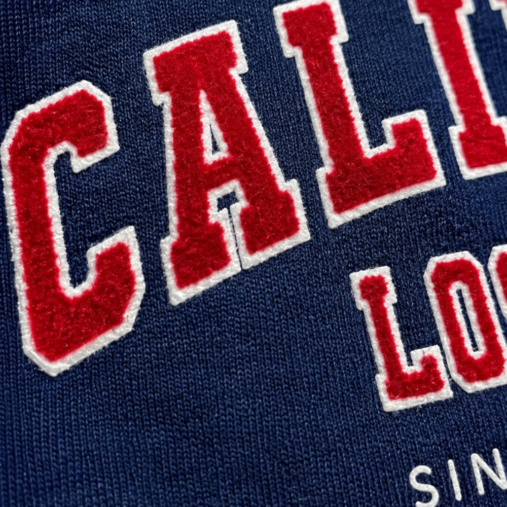 Victor and Jane - Girl's California Text Printed Pullover - Navy