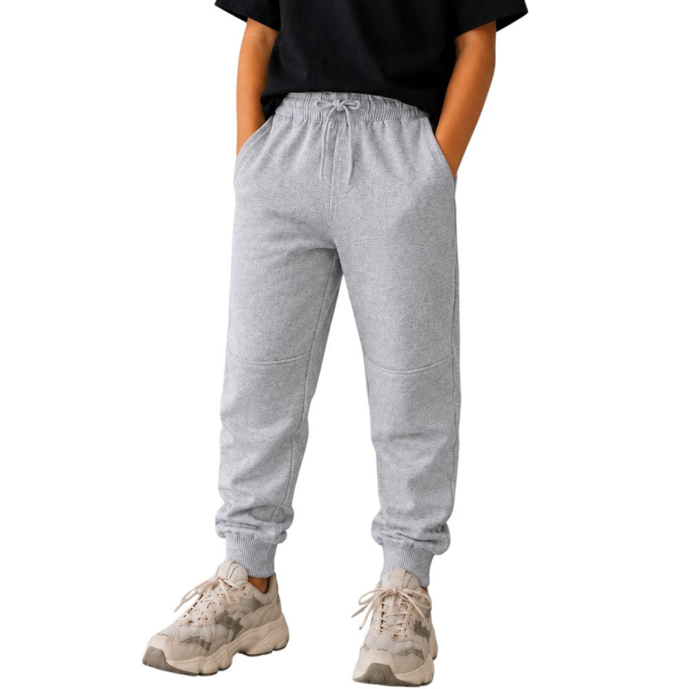 Victor and Jane - Boys 100% Cotton Basic Jogger - Grey