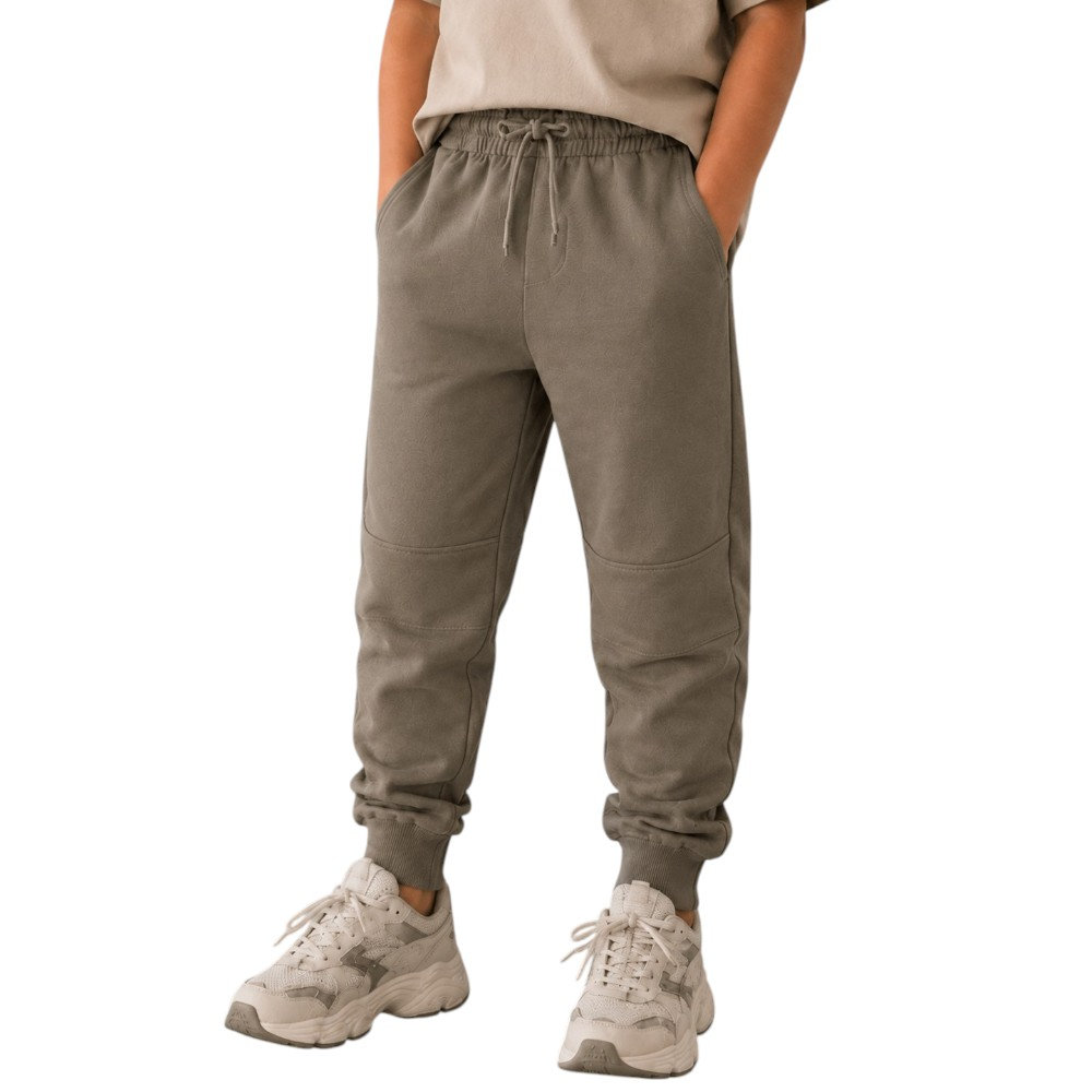 Victor and Jane - Boys 100% Cotton Classic Basic Jogger - Olive