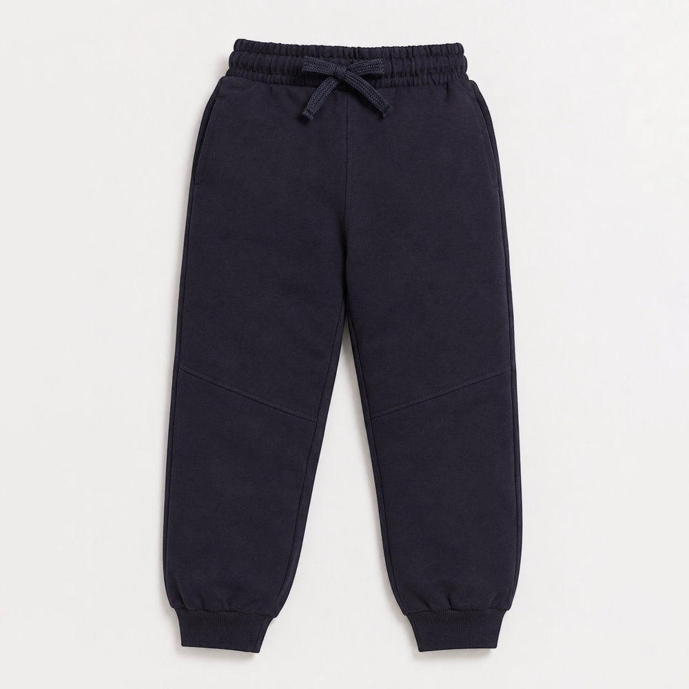 Victor and Jane - 100% Cotton Basic Jogger For Boys - Dark Grey