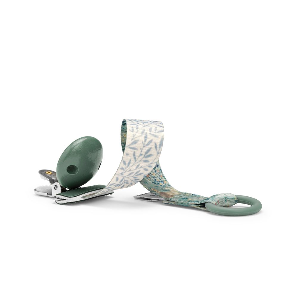 Elodie Details - Owl & Willow Wood Baby Pacifier Clip - Green