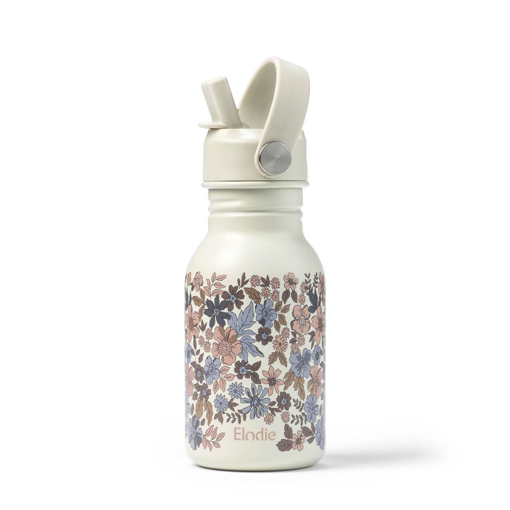Elodie Details - Blue Garden Water Bottle - White - 350 ml