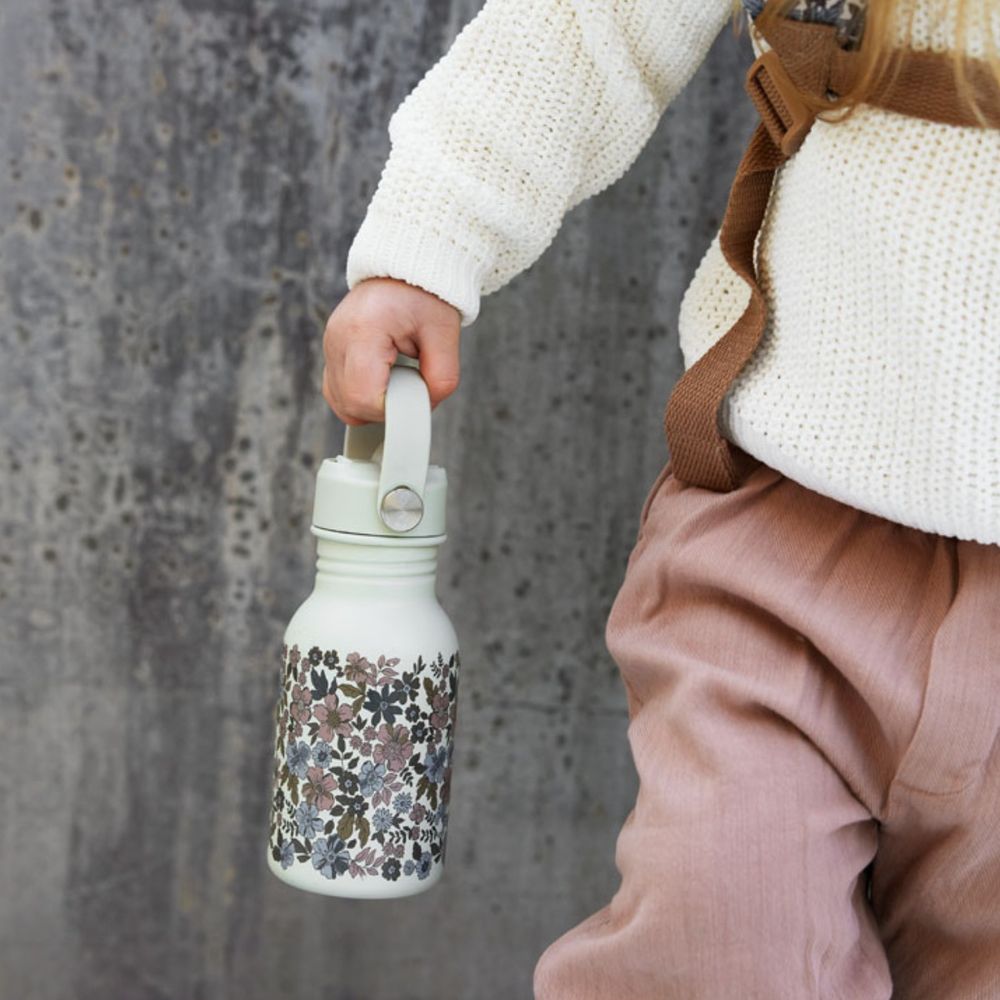 Elodie Details - Blue Garden Water Bottle - White - 350 ml