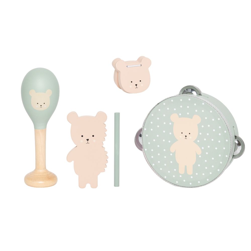 Jabadabado Baby Wooden Musical Instrument Set - Teddy - 5 Pcs