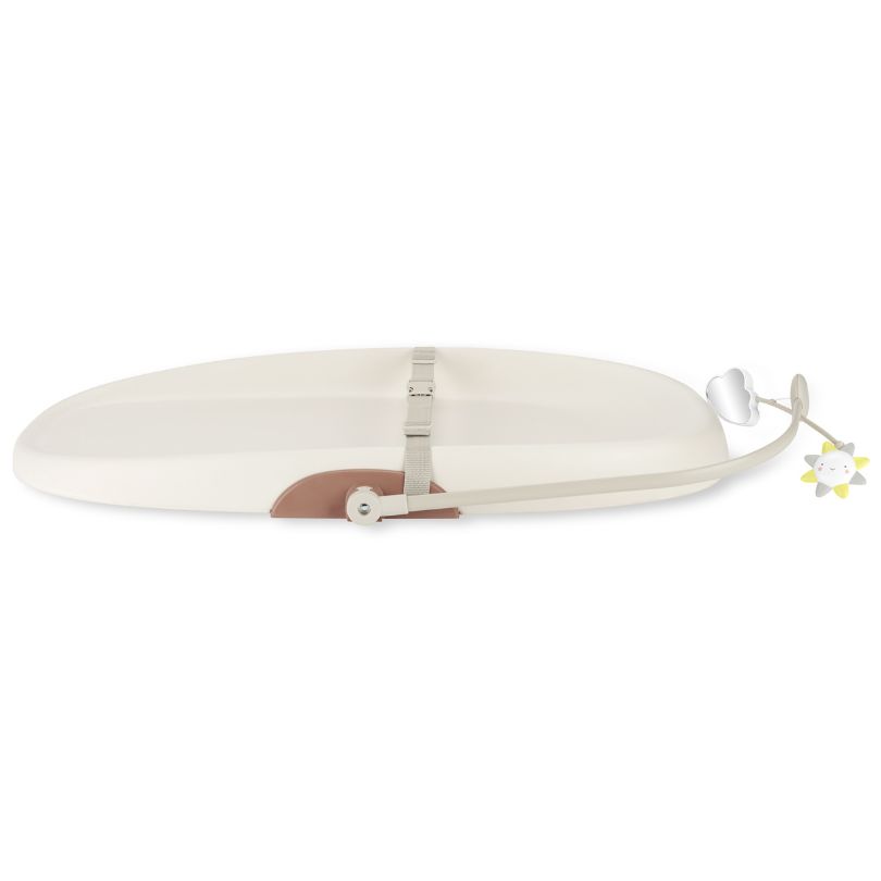Skip Hop - Nursery Style Wipe Clean Changing Pad - Contoured Design With Toy Bar - Beige