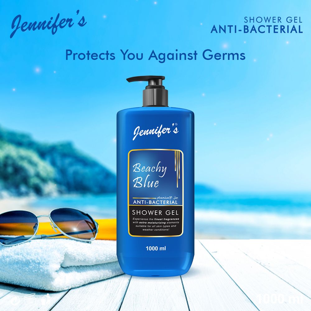 Jennifer's - Beachy Blue Anti-Bacterial Shower Gel - 1 L