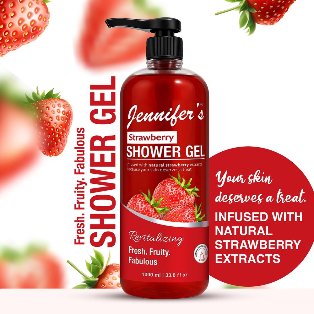 Jennifer's - Strawberry Shower Gel - 1L