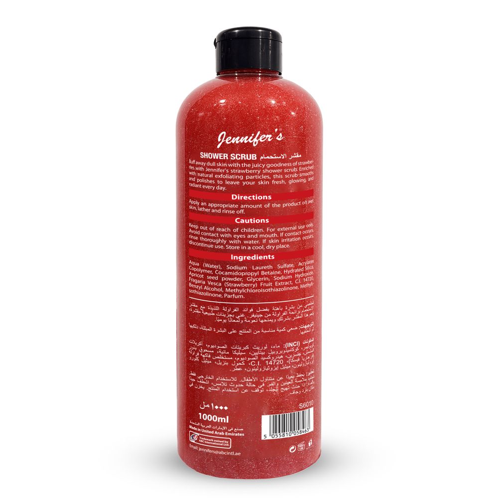 Jennifer's - Strawberry Shower Scrub - 1L