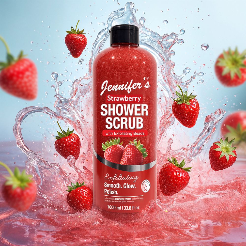 Jennifer's - Strawberry Shower Scrub - 1L