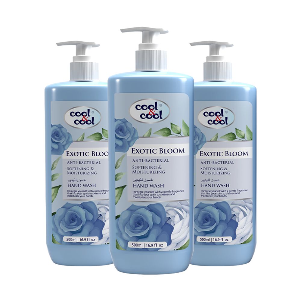 Cool & Cool - Hand Wash Exotic Bloom - 500ml Pack Of 3